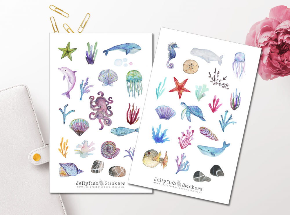 Sea Animals Sticker Set